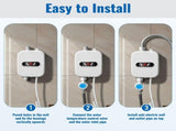 3500W Electric Tankless Water Heater Shower Head Set with LCD Display,Instant Hot Water for Home V1369-AZ3-W-22137