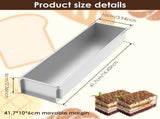 Baking tin - Cake tin - Tiramisu tin - Baking pan - Rectangular cake tin - Terrine tin - Loaf tin V1189-WXF-260203-00511