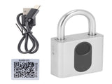 Bluetooth Padlock Intelligent Fingerprint Phone APP Lock Set for Dormitory Warehouse V1294-YM0721-3114210014611