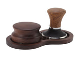 Coffee Hammer Tamping Kit Walnut Stainless Steel Tamper Distributor Set with Universal Base for V1294-YM0717-3118220188011