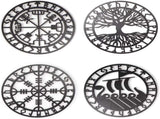 Metallic Viking Wall Art Nautical Nordic Compass Decor for Bedroom or Living Room V1237-ZY-203-4931