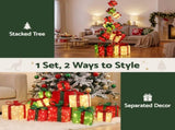 Jingle Jollys Christmas Decorations Lighted Gift Box Tower Christmas Lights Stackable 170cm XMAS-MOT-GIFTOW-WM