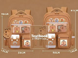 Cute Capybara Backpack with Chic Case and More Pins Ita Bag Cartoon Laptop Travel Utility Funny V1107-BACKPACK-SMALL