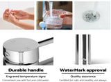 Cefito Bathroom Basin Mixer Tap Round Tall Faucet Vanity Laundry Chrome TAP-A-81H14-SI