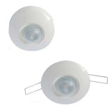 Robus Passive Infrared Motion Detector 360deg 9M 10A 220/240V IP20 White Recessed Mount RR360-01 V1202-V1-LEDRR360-01