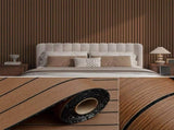 Peel and Stick Slat Wall Panels 15.7x118.1inch Self-Adhesive PVC Wood Grain Wallpaper Panel 3D Thick V1370-AZ4-22818