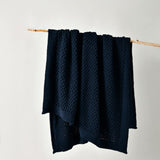 Bianca Sofala Indigo Polyester Chenille Throw Rug 130 x 170 cm V442-BCA-THROW-SOFALA-INDIGO-RE