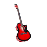 Karrera Acoustic Cutaway 40in Guitar - Red ACG40-RD