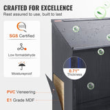 Podium Stand, 47 in Hostess Stand with 4 Rolling Wheels, Wood Podium with Storage Shelves, and Slant V952-CTSJTHSYMDF47ZN65V0