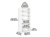 Levede 6 Tier Book Shelf Adjustable Shelves White CH1154-6-WH