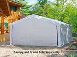 Samland Carport Wall for 10x20 ft Garage Shelter Canopy - White Wall Accessory Only V1060-PGS1107WALL