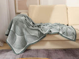 Green Luxurious Paisley Jacquard Throw Blanket - Soft Wool Blend with Tassels, 120x150cm, V888-ELOSUNG27670