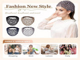 2025 New Elegant Floral Beaded Headbands for Women, Wide Lace Hair Bandanas, Boho Hair Accessories V1258-DP02-F-852