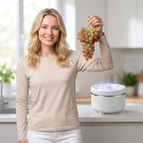 Cordless Fruit and Vegetable Cleaner Device Portable Food Purifier Machine for Removing Residue on V1192-AZ-W-24146
