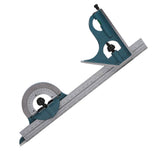 1x Stainless Steel Universal Bevel 180 Degree Angle Combination Square Protractor Ruler Set V1294-YM0901-JYB00825