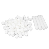 100 Set Hydroponic Grow Baskets Sponges Circular Planting Baskets Plant Growth Sponges White V1294-YM0703-3111230094812
