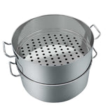 SOGA Food Steamer 32cm Commercial 304 Top Grade Stainless Steel 2 Tiers STEAMERSS2781A32CM