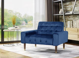 Lewisham Navy Blue Tufted Velvet Armchair V1041-JSF-5108-1NAVYBLUE