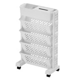 Movable Bookshelf Large Capacity Rotatable Removable Plastic Practical Rolling Organization Shelf 5 V1294-YM0703-3117230064011