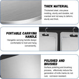 Double-Sided Titanium Cutting Board in Silver, 46x30cm, Durable and Heat Resistant V178-59252