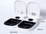 Black Silent Automatic Pet Double Meal Dispenser with Rotary Buckle - Longest 48H Scheduled and Long V888-ELOSUNG45547