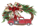 Red Truck Christmas Wreath Fall Wreath for Front Door Decorations for Farmhouse Autumns Harvest V1294-YM0714-10309808