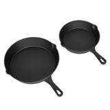 Toque Cast Iron Frying Pan Set 21cm 27cm Skillet BBQ KT1008_NZ