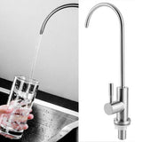 G1/2in 304 Stainless Steel Kitchen Drinking Water Tap Faucet for RO Water Filtration System V1294-YM0901-3112200107611