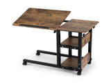 Artiss 3 Tier Adjustable Laptop Desk Tiltable Mobile Side Table Wheels LA-DESK-C-60-2T-WA