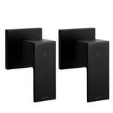 Cefito Shower Twins Tap Wall Bath Taps Brass Hot Cold Basin Bathroom Black SHOWER-A2-TAP-BK