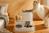 2 in 1 Automatic Cat Feeder and Waterer Ceramic Pet Bowl for Cats and Small Dogs V1263-JX-6223