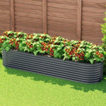 Green Fingers Garden Bed 320X80X56cm Oval Planter Box GARDEN-OVAL-AG-3208056