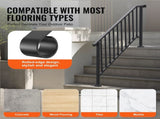 Handrails for Outdoor Steps, 5 Step Stair Hand Rail Kit, Transitional Carbon Steel Railings with V952-BPXGMDZLSLZFDP9MRV0