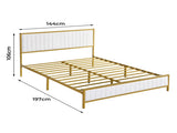 Levede Metal Bed Frame Under Bed Storage Double Beige BF1070-D-BG