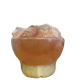 Orku Fire Bowl Himalayan Pink Salt Lamp - Hand Carved Rocks Night Light V238-SUPDZ-32767513198672