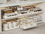 Kitchen Cabinet Pull-Out Drawer Organizer -Noise-Free Soft-Close Rails, 43x35cm Capacity,Drawer V888-ELOSUNG1133