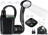 Portable Camping Shower 6000mAh Rechargeable Shower Pump With Smart LED Display 4 Spray Modes V1188-MS-313-0687