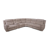 Barcelona 6 Seater Sectional Chaise Fabric Recliner Sofa with 2 Power Slides V43-SOF-BRCLNA