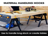 BAUMR-AG Portable Multifunction Workbench, 2-in-1 Worktable and Sawhorse, Height Adjustable, V219-TOLWKBBM85MA