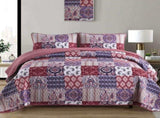 Red Paisley Patchwork Haven Coverlet Bedspread Set V745-AC080579Q13U