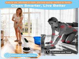 Wireless Electric Cleaning Brush with 8 Replaceable Heads Adjustable Extendable Handle for V1107-CS-DDQJS