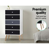 Artiss 5 Chest of Drawers - BONDS White FURNI-E-SCAN-TBOY01-WHBK