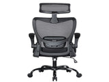 MONA Ergonomic High Back Flipped Armrest Task Chair In Black V369-MC-1098E-BLACK