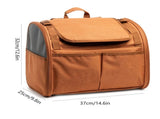 Brown Pet Carrier Backpack - Comfortable and Stylish for Cats and Small Dogs V888-ELOSUNG19178