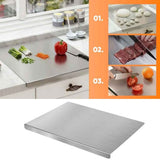 Stainless Steel Cutting Board with Edges Kitchen Chopping Board for Meat Vegables Fruit Prep V1369-AZ3-W-11164