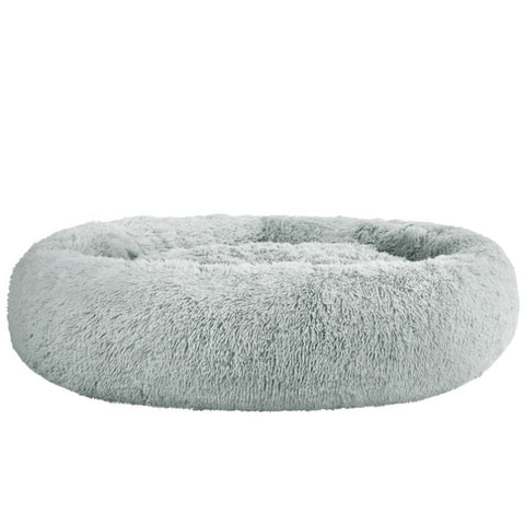 i.Pet Pet Bed Dog Cat 110cm Calming Extra Large Soft Plush Light Grey PET-BED-D110-LTGR