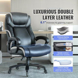Heavy Duty Executive Office Chair with Cutting-edge Adjustable Lumbar Support for Long Hours, Big V952-LBYZXKPGKDJZBI124V0