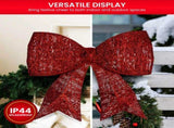 Christabelle Christmas Display Bow 91cm with LED and Twinkle Lights 5 Functions Decoration Orna 112_SB403