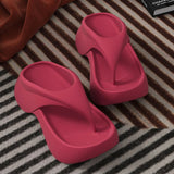 Women's Summer EVA Platform Flip Flops Outdoor Anti-Slip Beach Sandals Comfortable Thong Slippers V1107-957-29991-BLU5