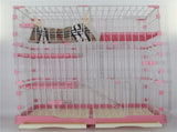 YES4PETS 179 cm Pink Pet 4 Level Cat Cage House With Litter Tray & Wheel 82x57x179 CM V278-CSN-2-3-L-3-PINK
